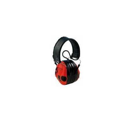 Elektronické chrániče sluchu-3M PELTOR SportTac Electronic Earmuffs (Black/Red)