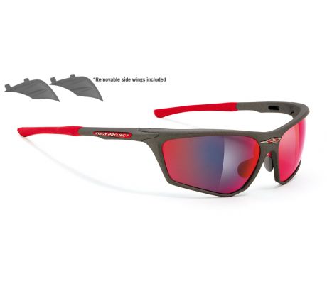 Športové okuliare Rudy Project ZYON GRAPHITE WITH MULTILASER RED LENSES